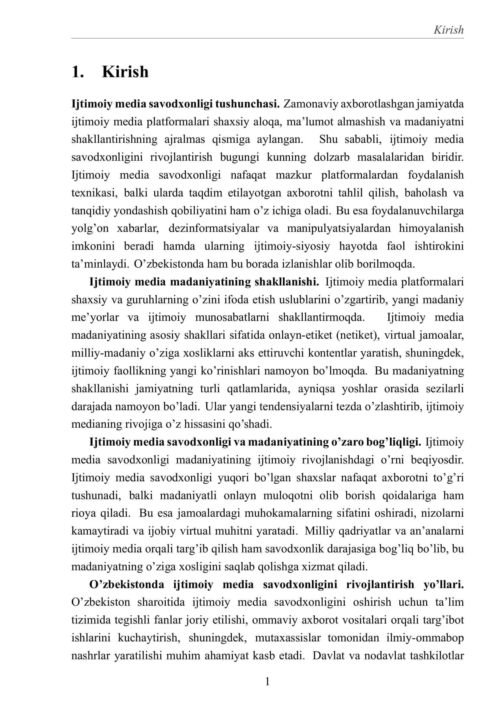 Ijtimoiy media savodxonligi. Ijtimoiy media madaniyatining shakllari 3