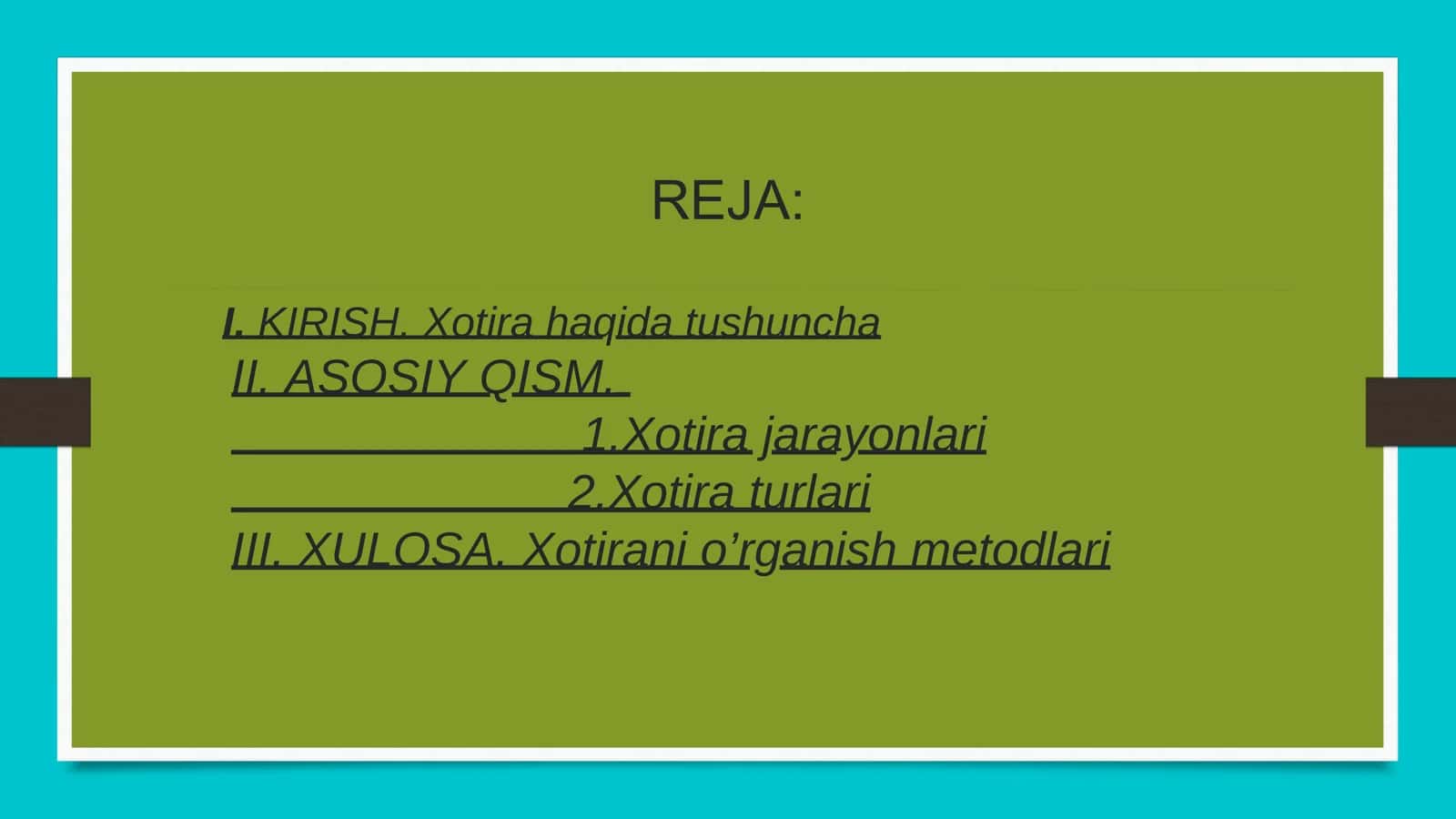 Xotira turlari 3