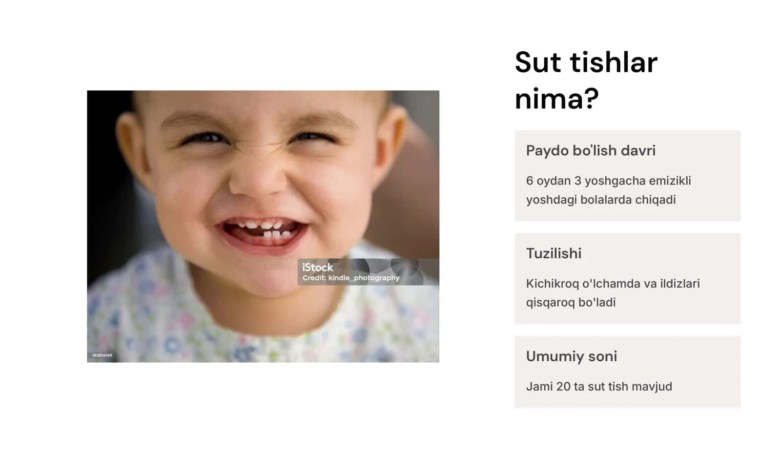 Doimiy va sut tishlarning anatomik va klinik formulalari. 3