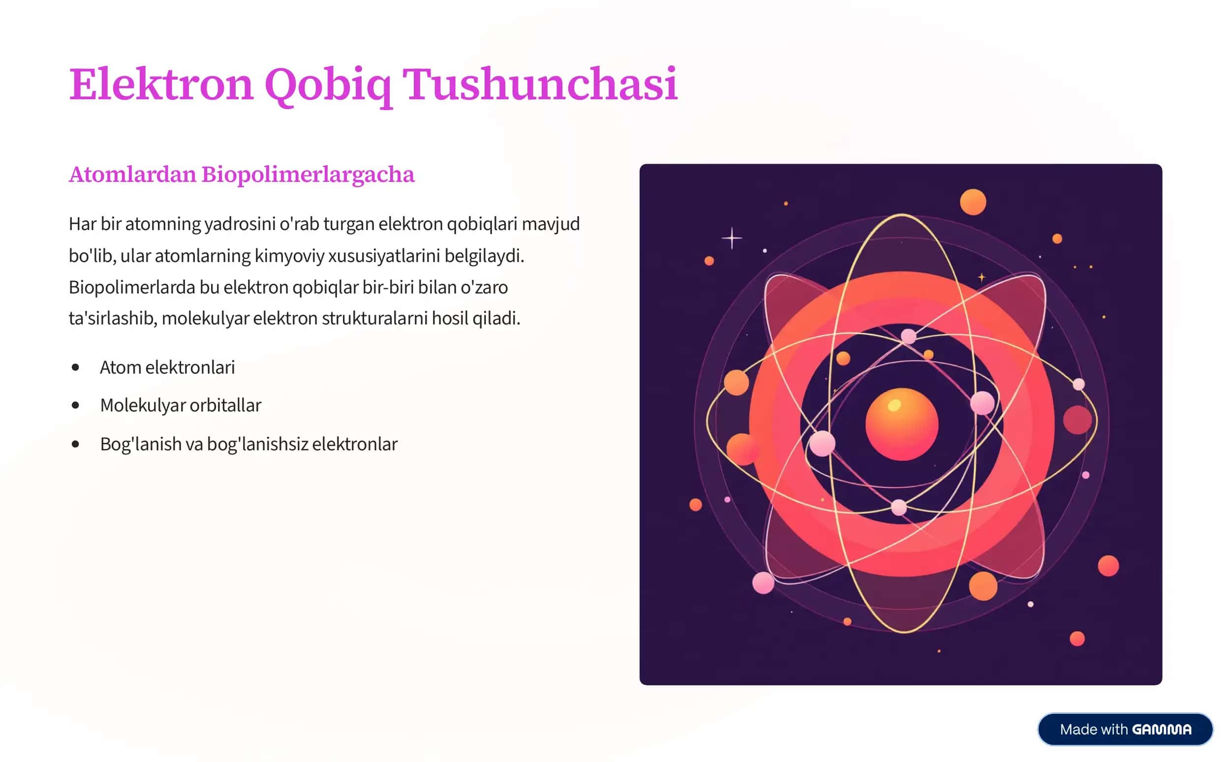 Biopolimerlarning Elektron va molekulyar xususyatlari 3
