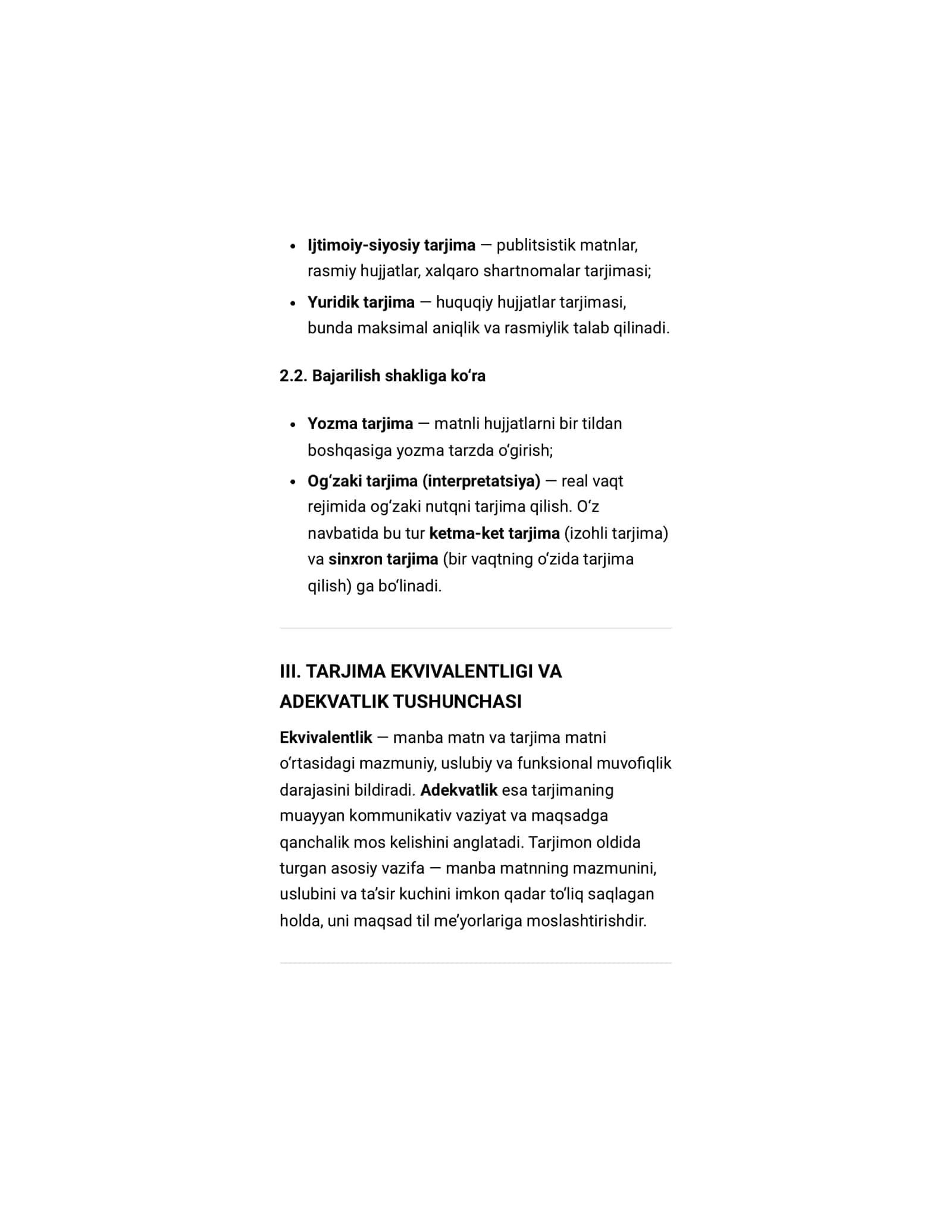 Referat Tarjima nazariyasi 3