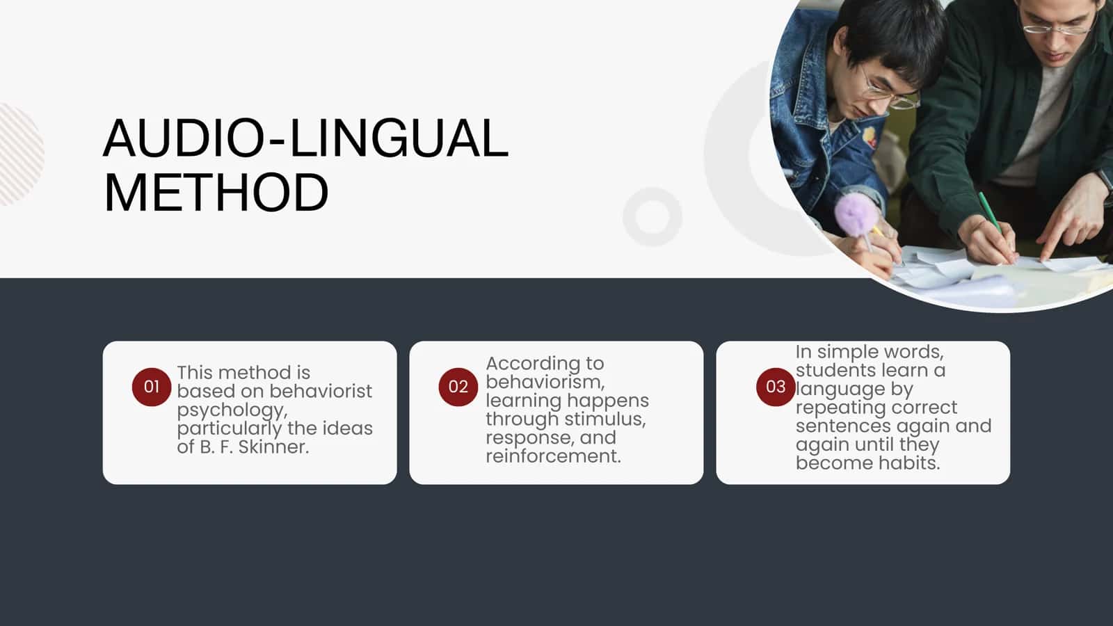 THE AUDIO-LINGUAL METHOD 3