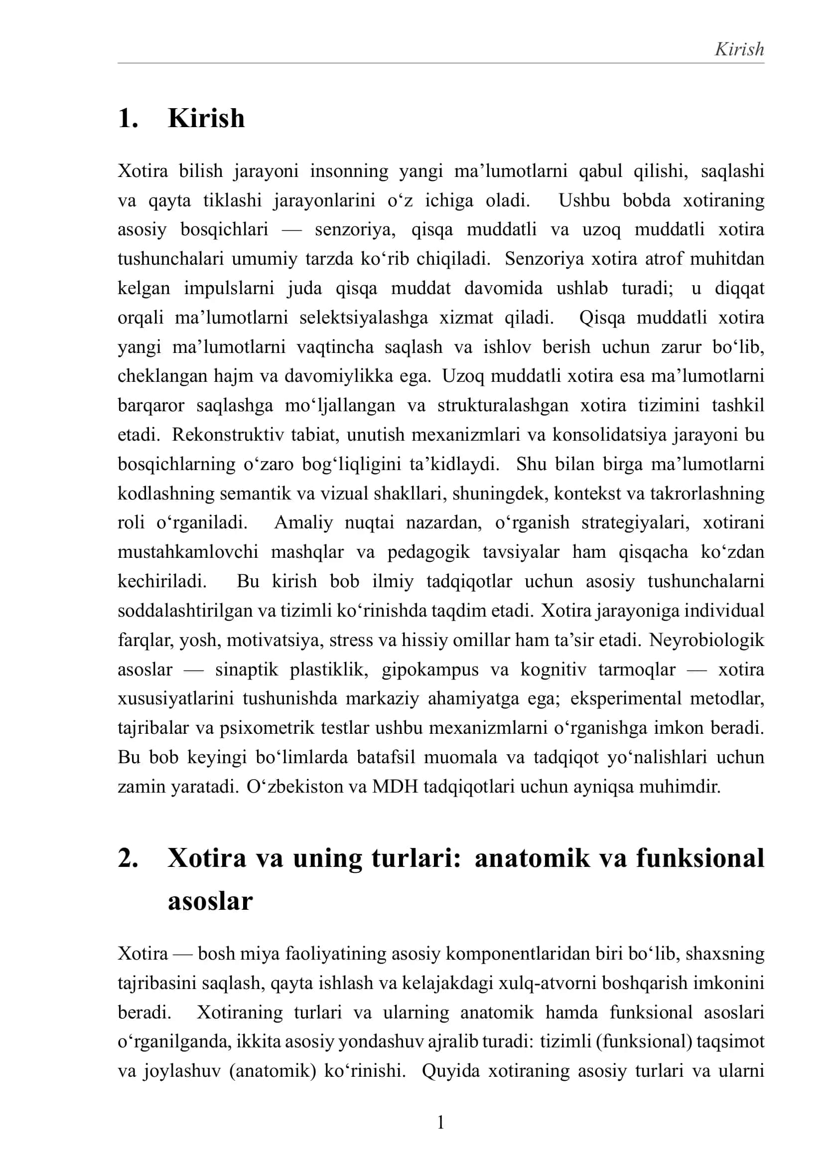 Xotira bilish jarayoni 3