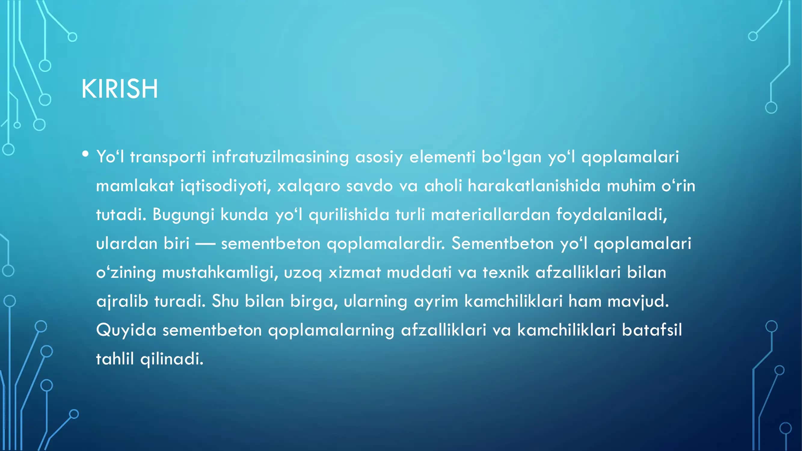 Sementbeton qoplamalarning afzalliklari va kamchiliklari. 3