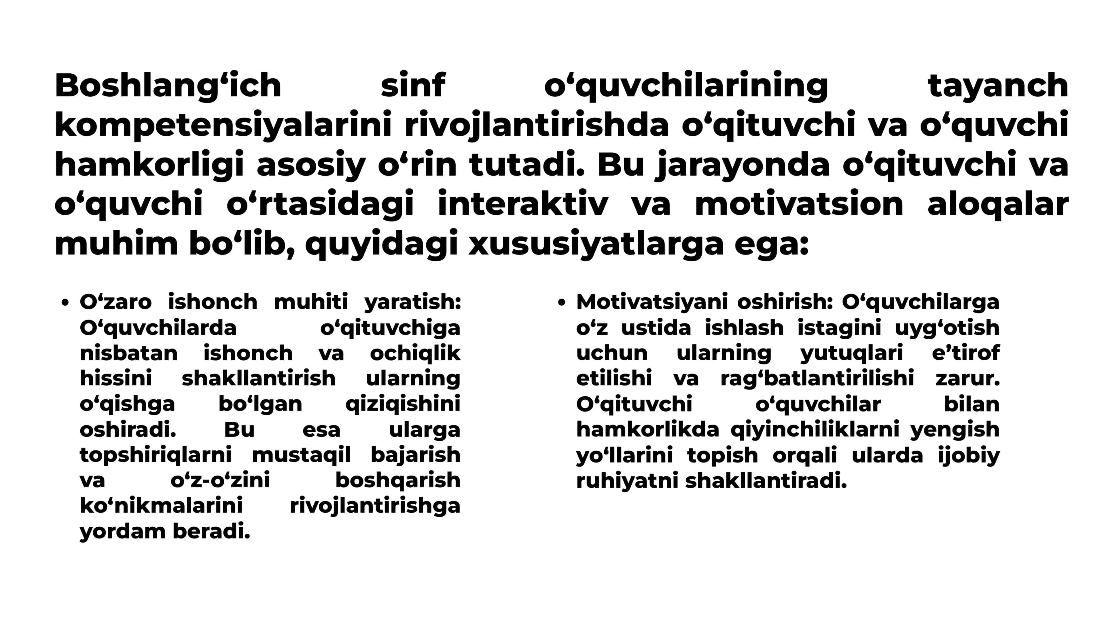 Boshlang‘ich Sinf O‘quvchilarining Tayanch Kompetensiyalarini Rivojlantirishda O‘qituvchi va O‘quvchi Hamkorligining Ahmiyati 3