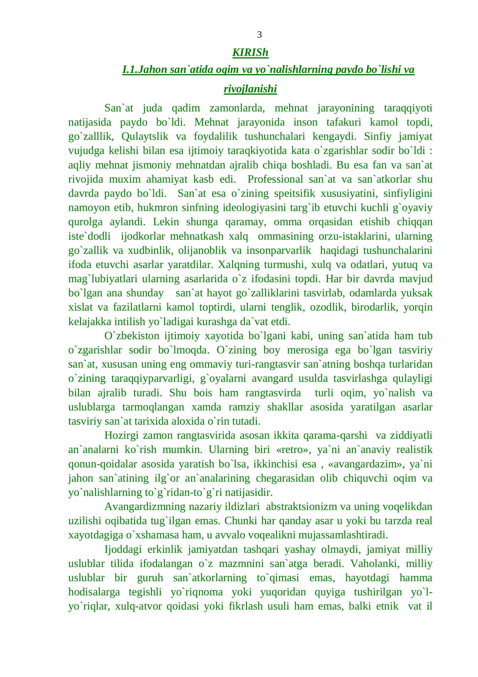 "Tasviriy san'at va muhandislik grafikasi" kafedrasi 3