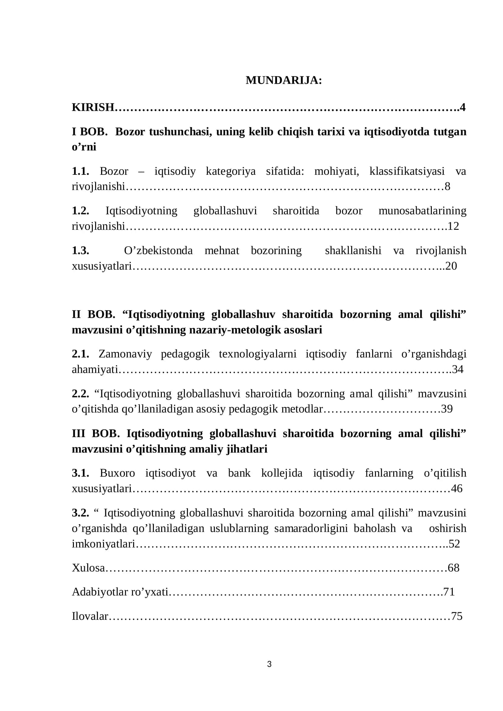Iqtisodiyotning globallashuvi sharoitida bozorning amal qilishi 3