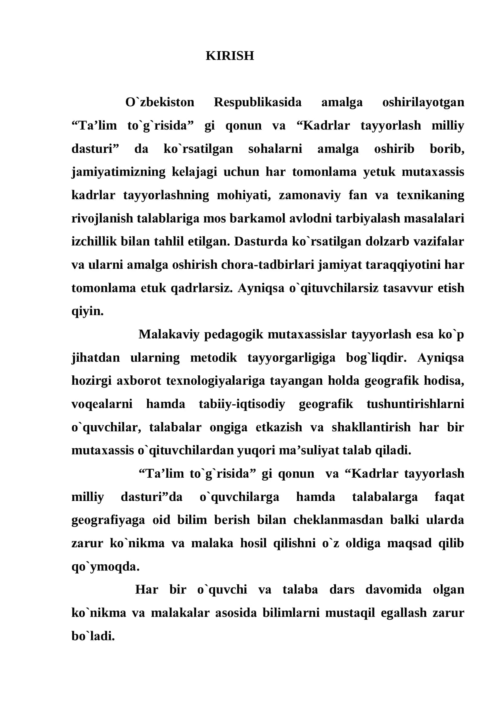 umumtа’lim mаktаblаrining 7-sinflаridа «surxondaryo tabiiy-geografik rayoni» mavzusini o`qitish mеtоdikаsi 3