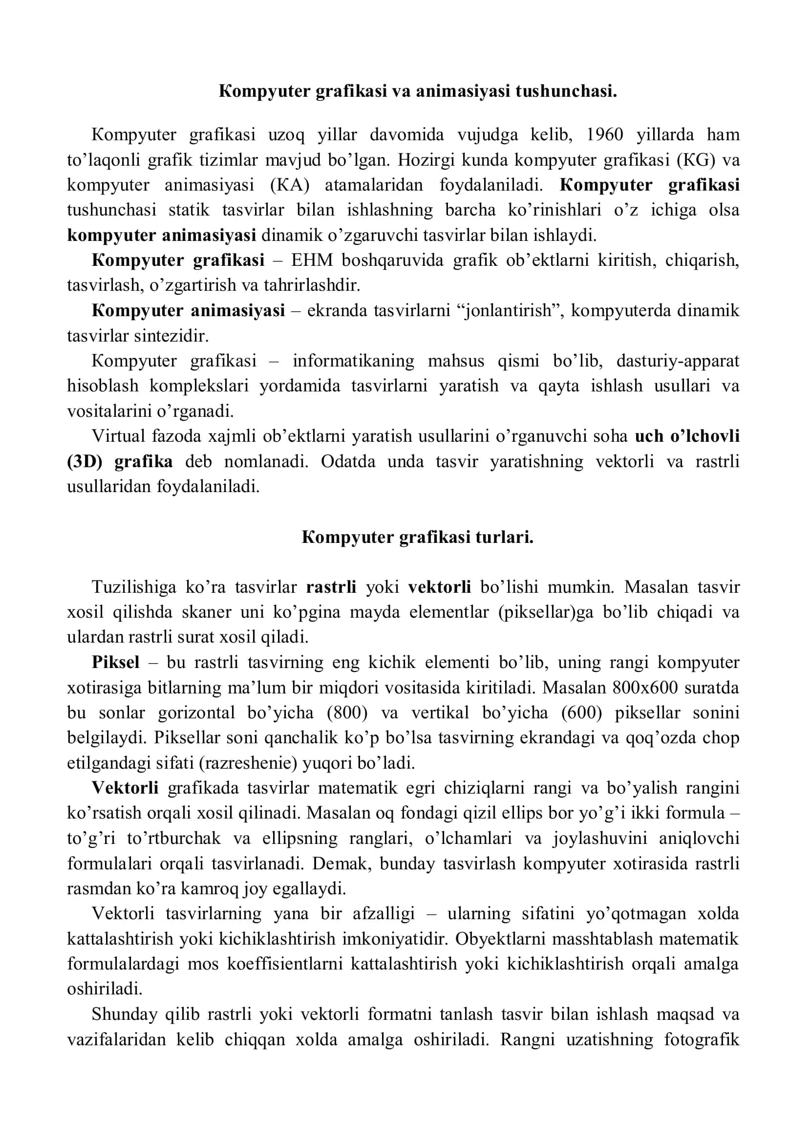 Uch o’lchamli tasvir olishning dasturiy vositalari 3
