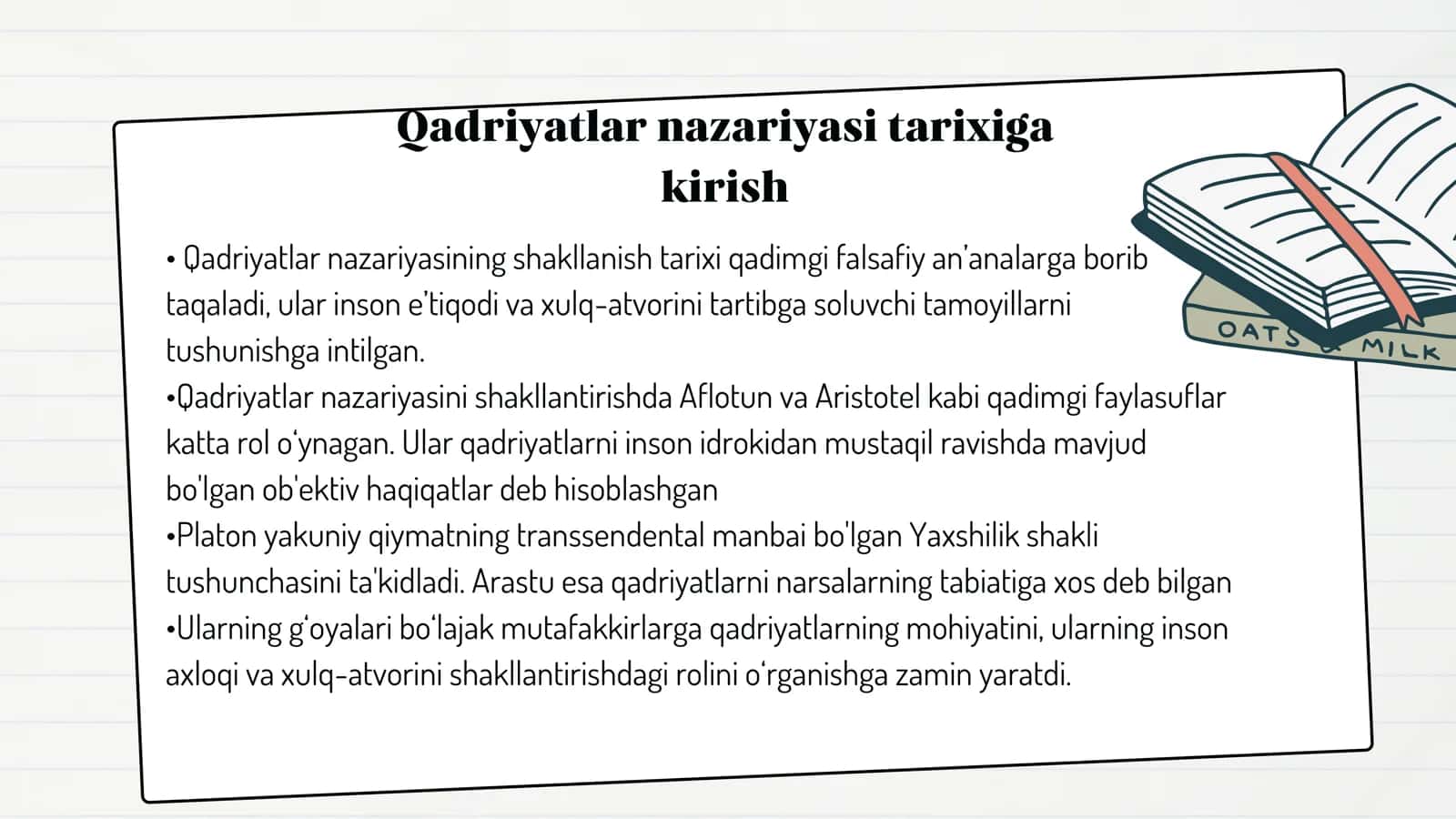 Qadriyatlar nazariyasining shakllanish tarixi 3
