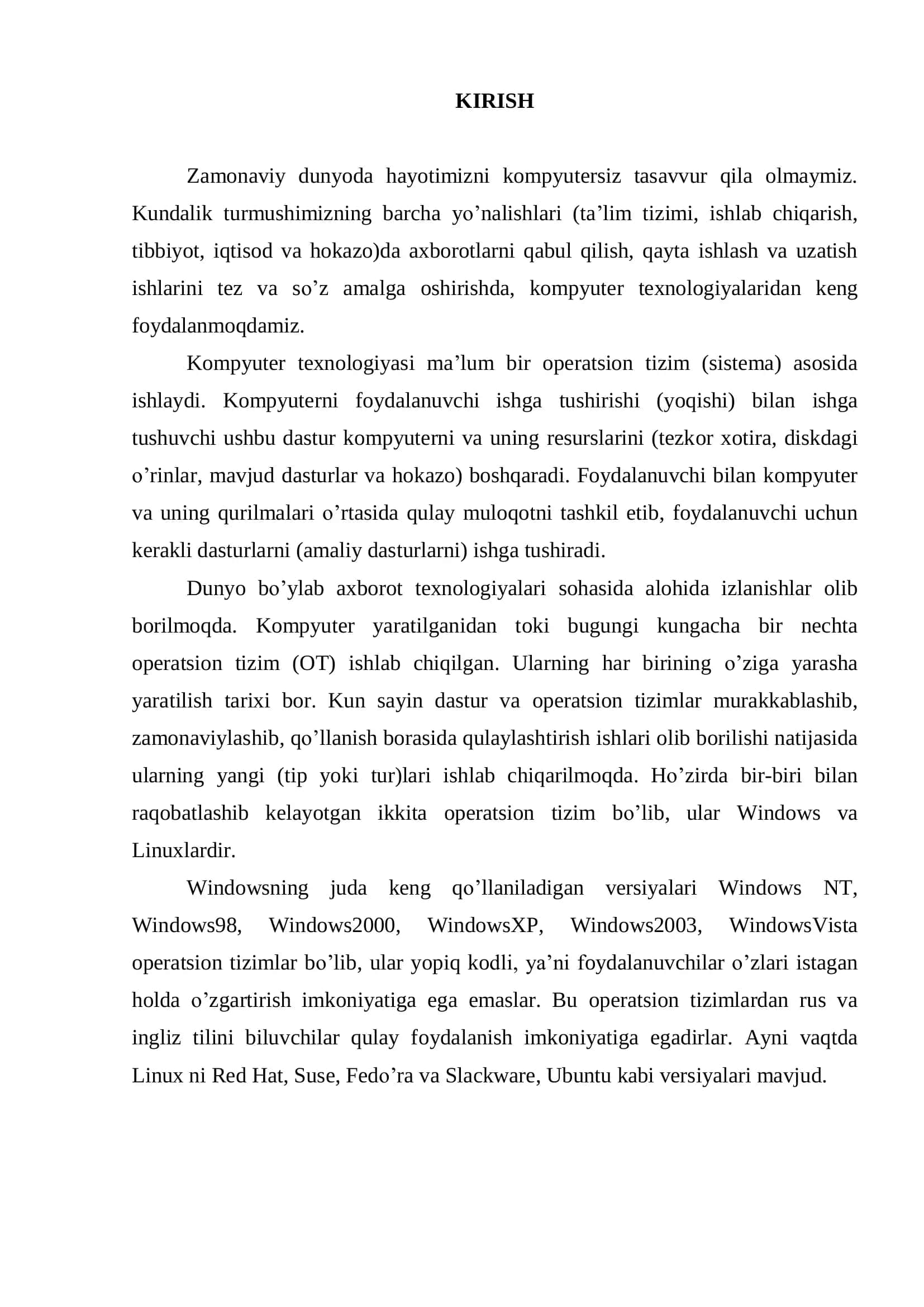 Operatsion tizimlarning turlari 3