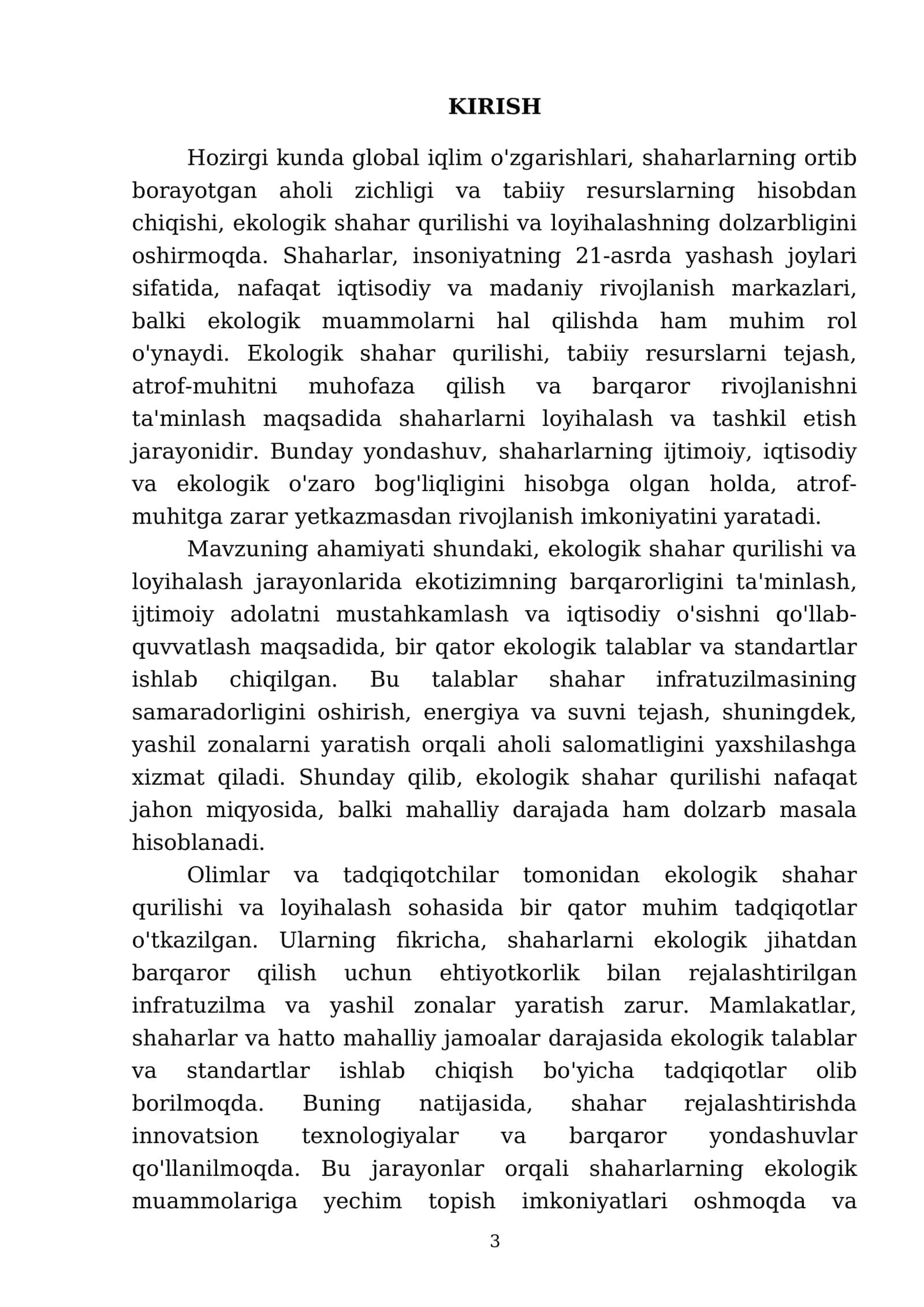 Ekologik shahar qurilishi va loyihalashda ekologik talablar 3