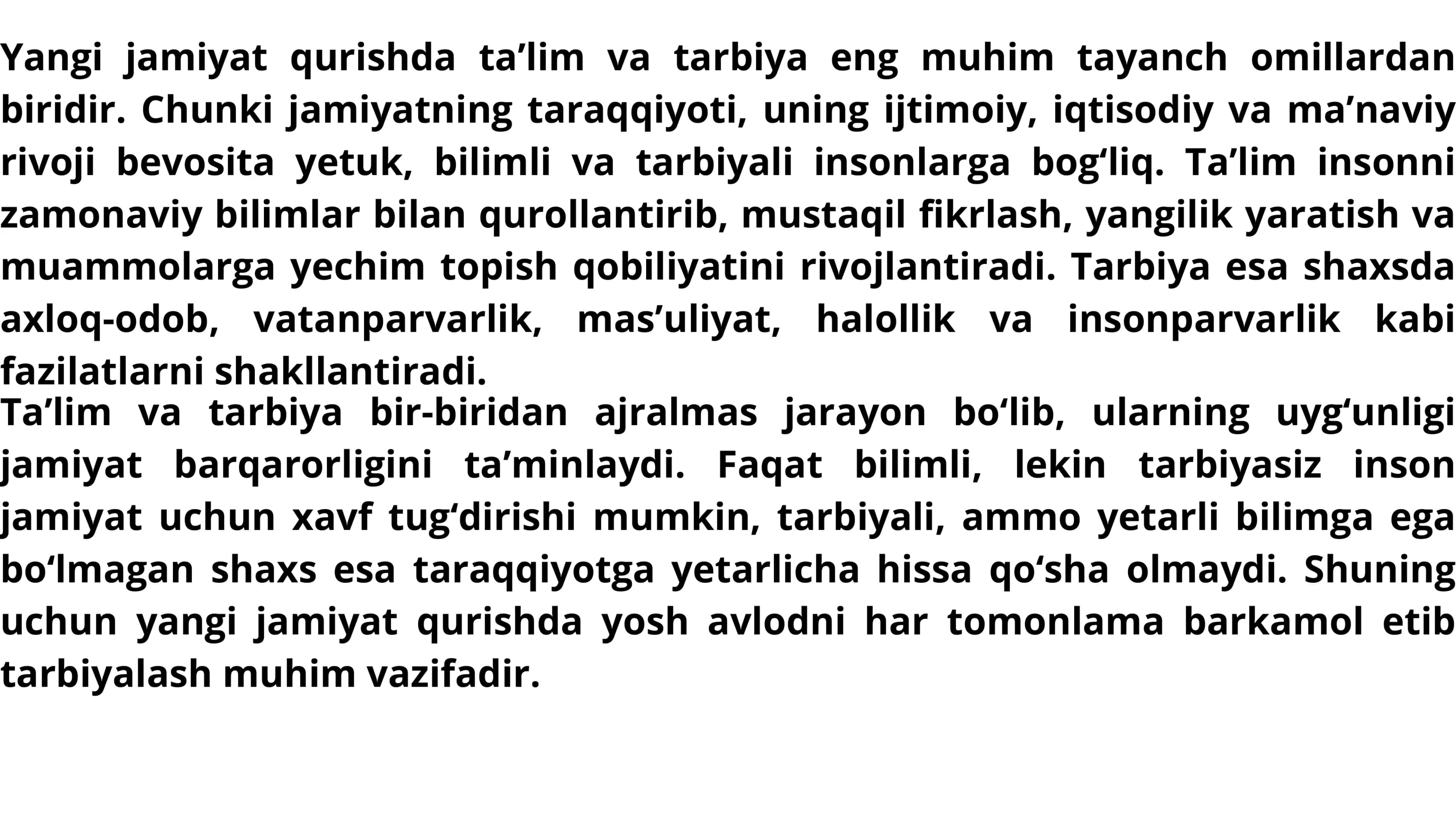 Ta'lim sohasida amalga oshirilgan islohotlar 3