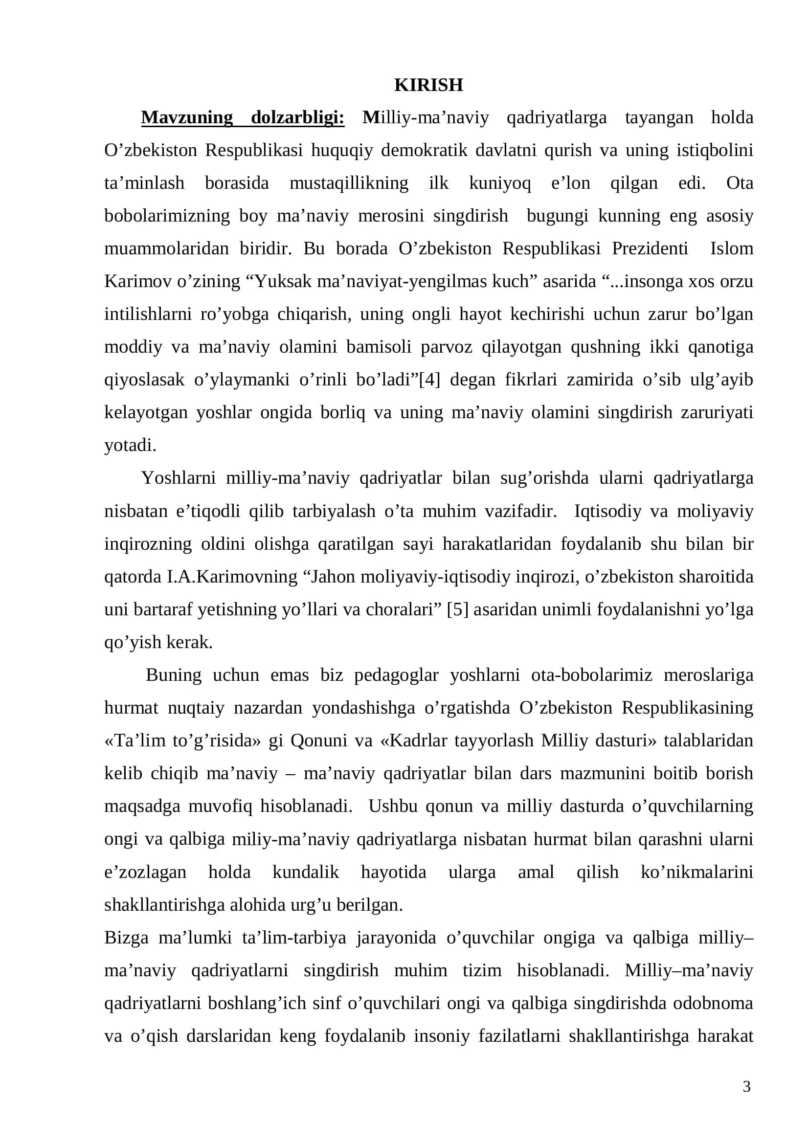 Boshlang’ich ta’limda milliy-ma’naviy qadriyatlardan foydalanishning ijtimoiy asoslari 3