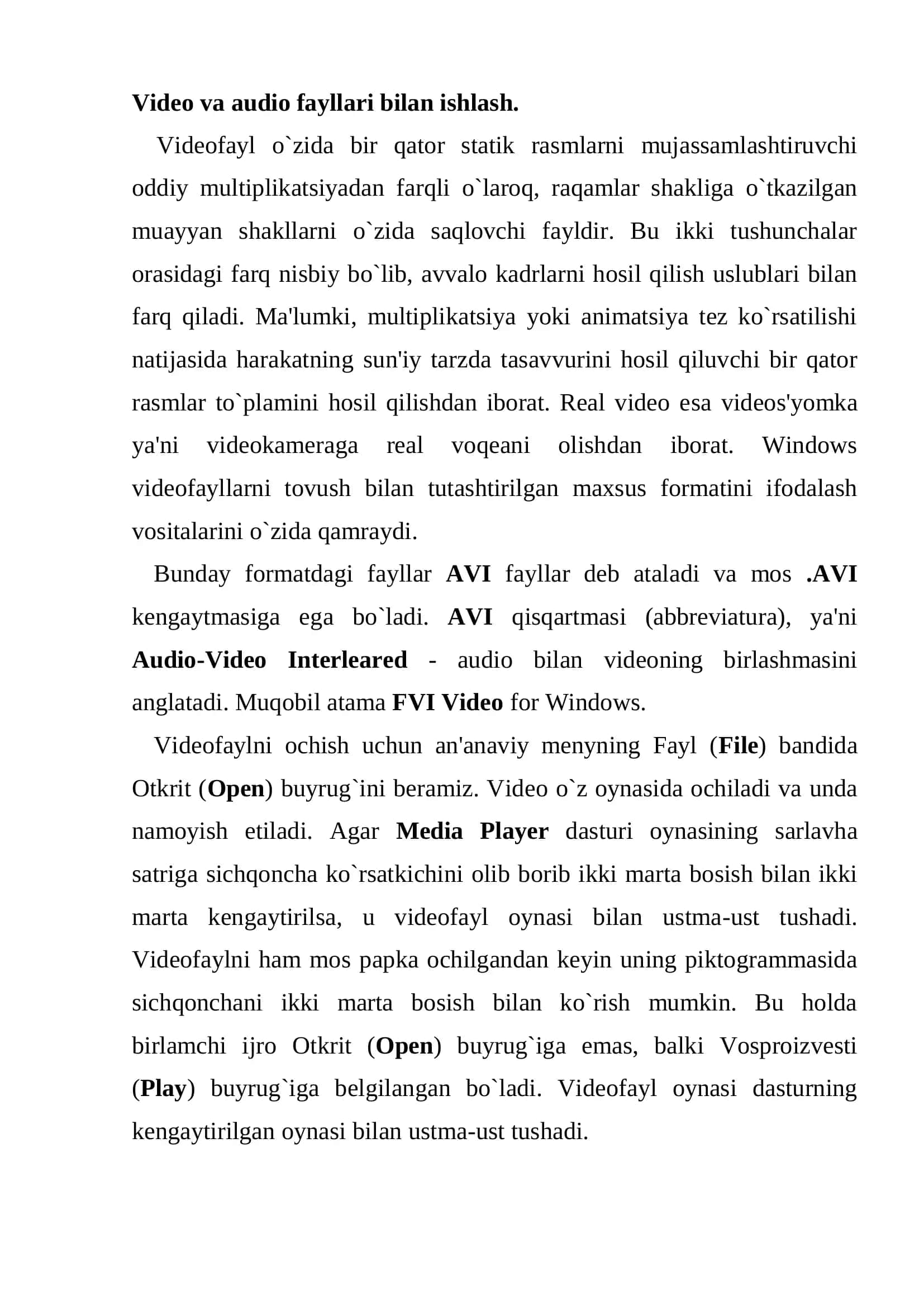 Multimedia tizimlari 3