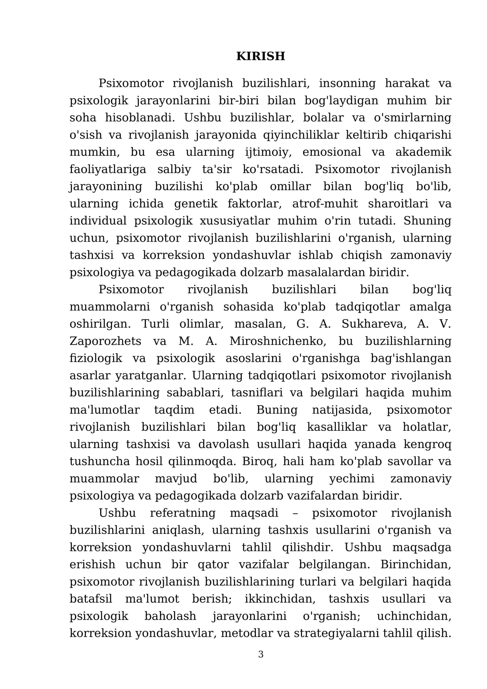 Psixomotor rivojlanish buzilishlari: tashxis va korreksion yondashuvlar 3