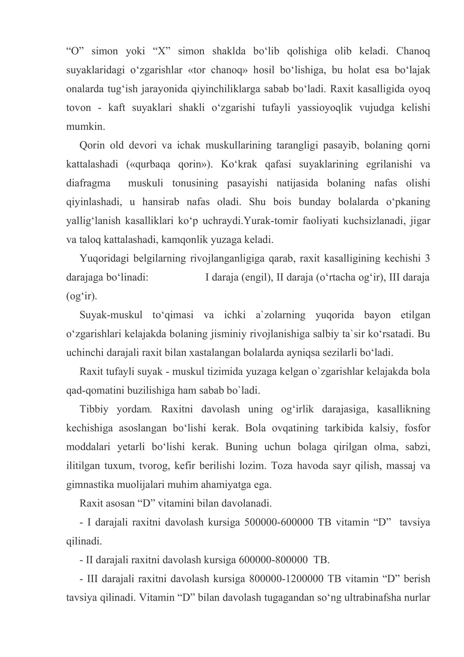 Moddalar almashinuvi buzilishi kasalliklari (raxit, spazmofiliya, gipotrofiya, ekssudativ diatez) 3