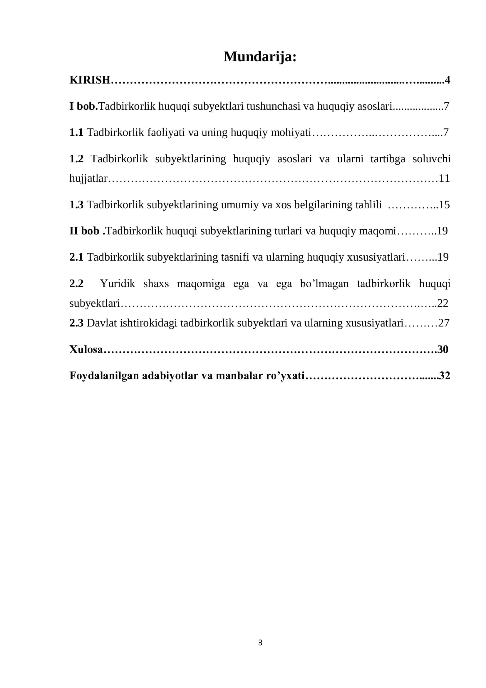 Tadbirkorlik huquqi subyektlari tushunchasi va belgilari 3