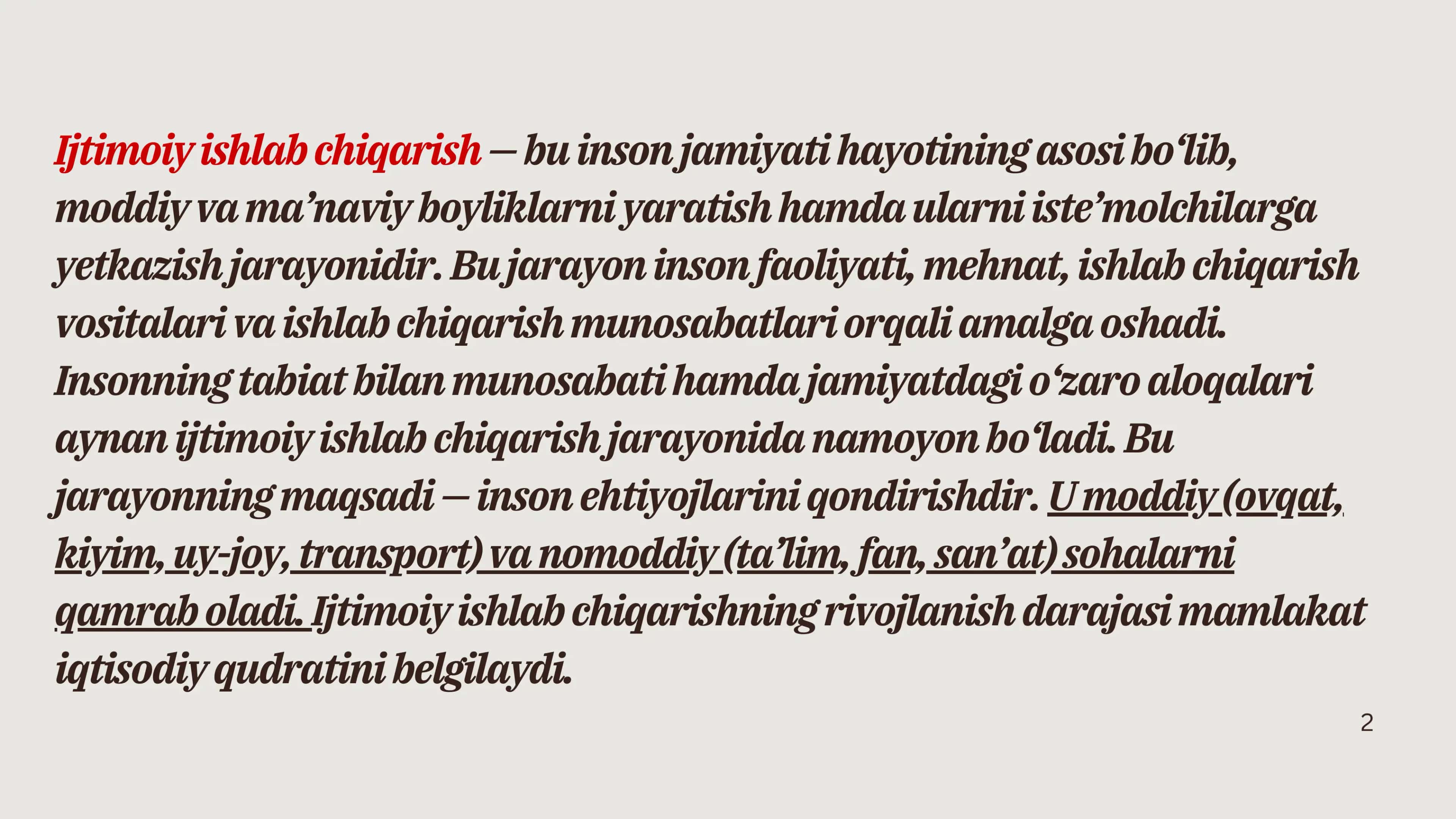 Ijtimoiy ishlab chiqarish jarayonj 3