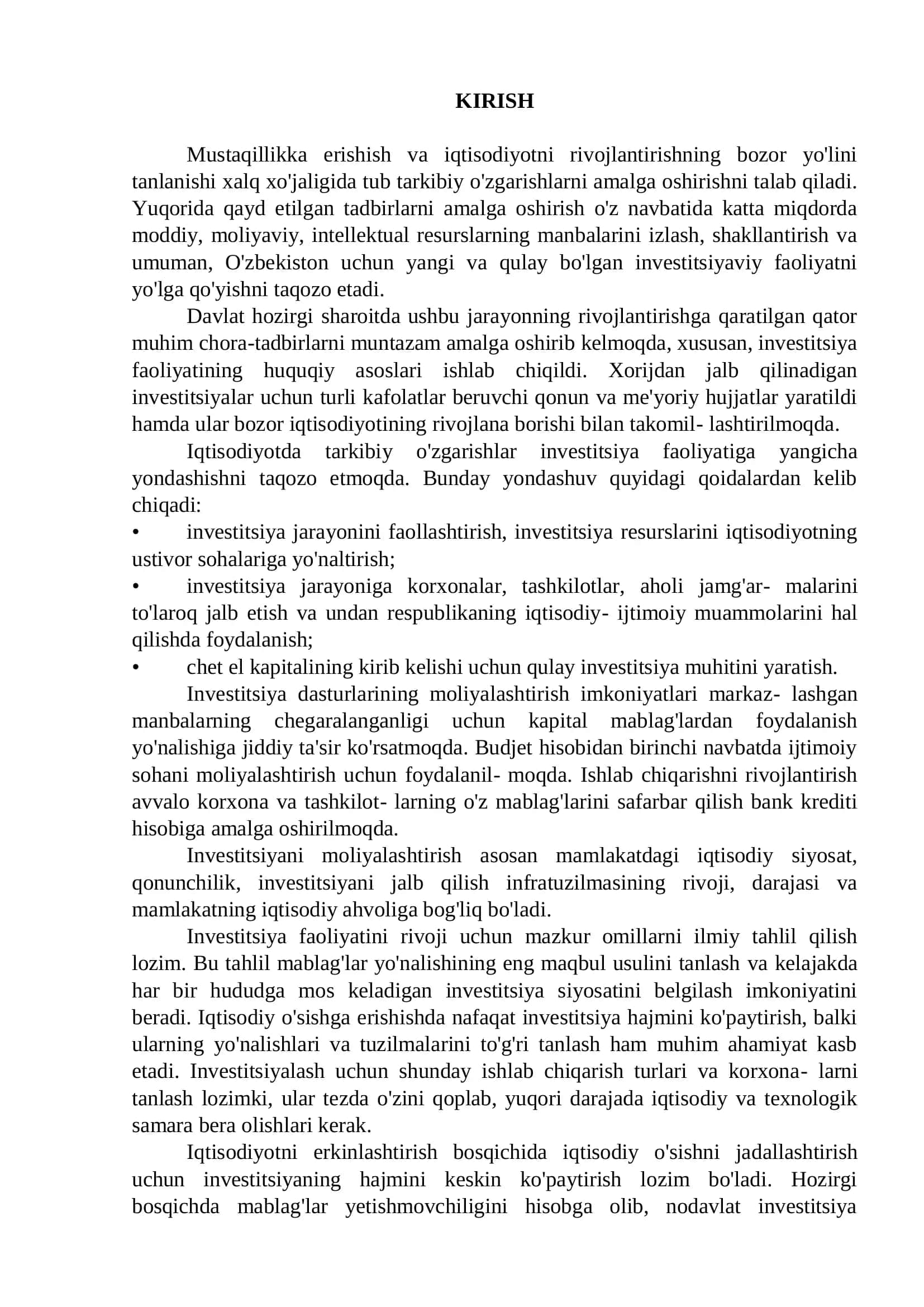 Investitsiya Dasturlari 3