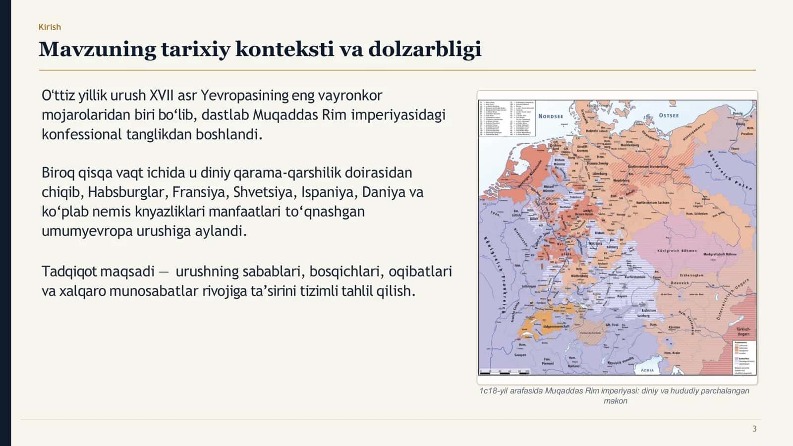 Oʻttiz yillik urush mavzusida tayyorlagan Taqdimoti 3
