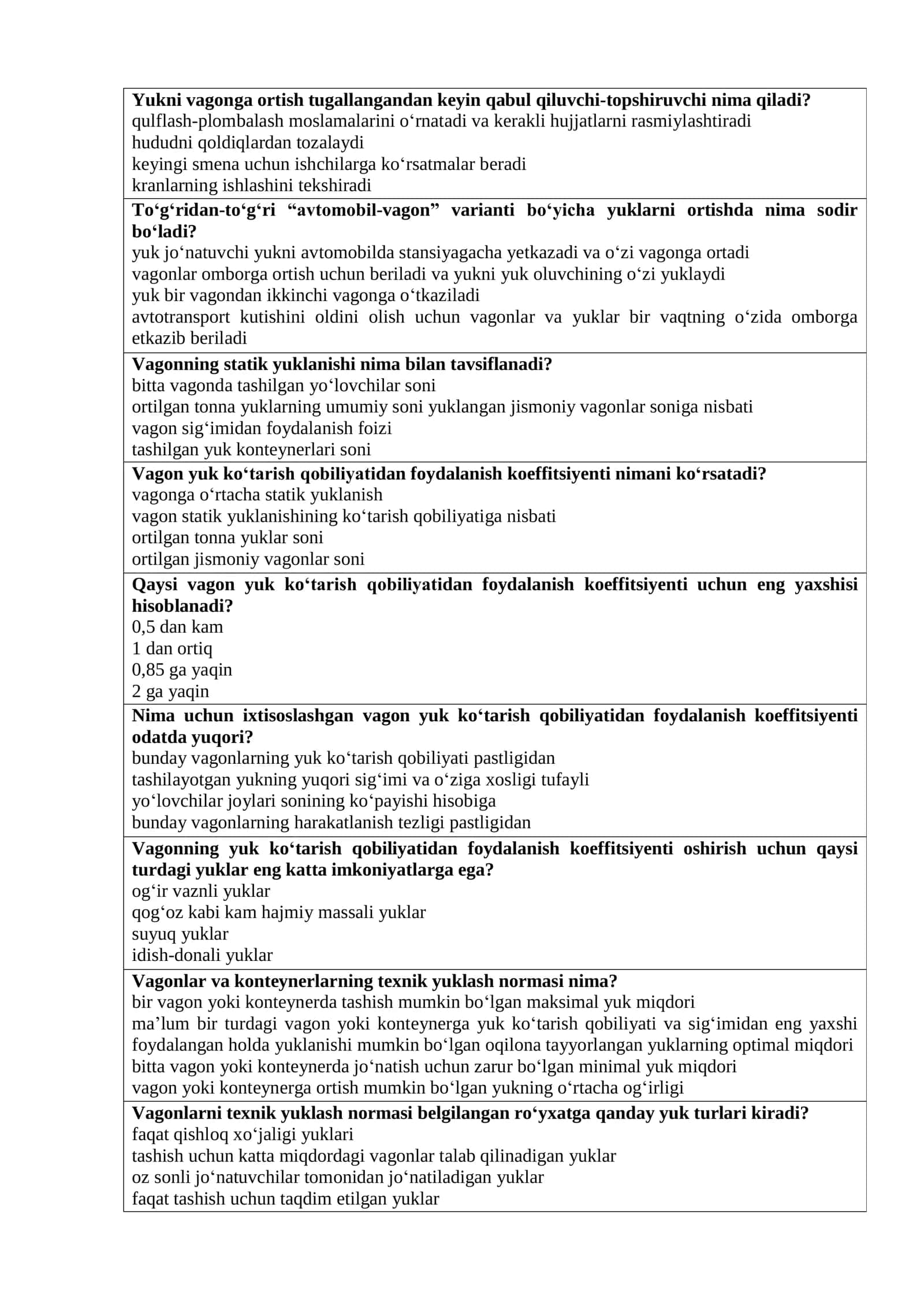Vagonlarga texnik xizmat ko„rsatish 3