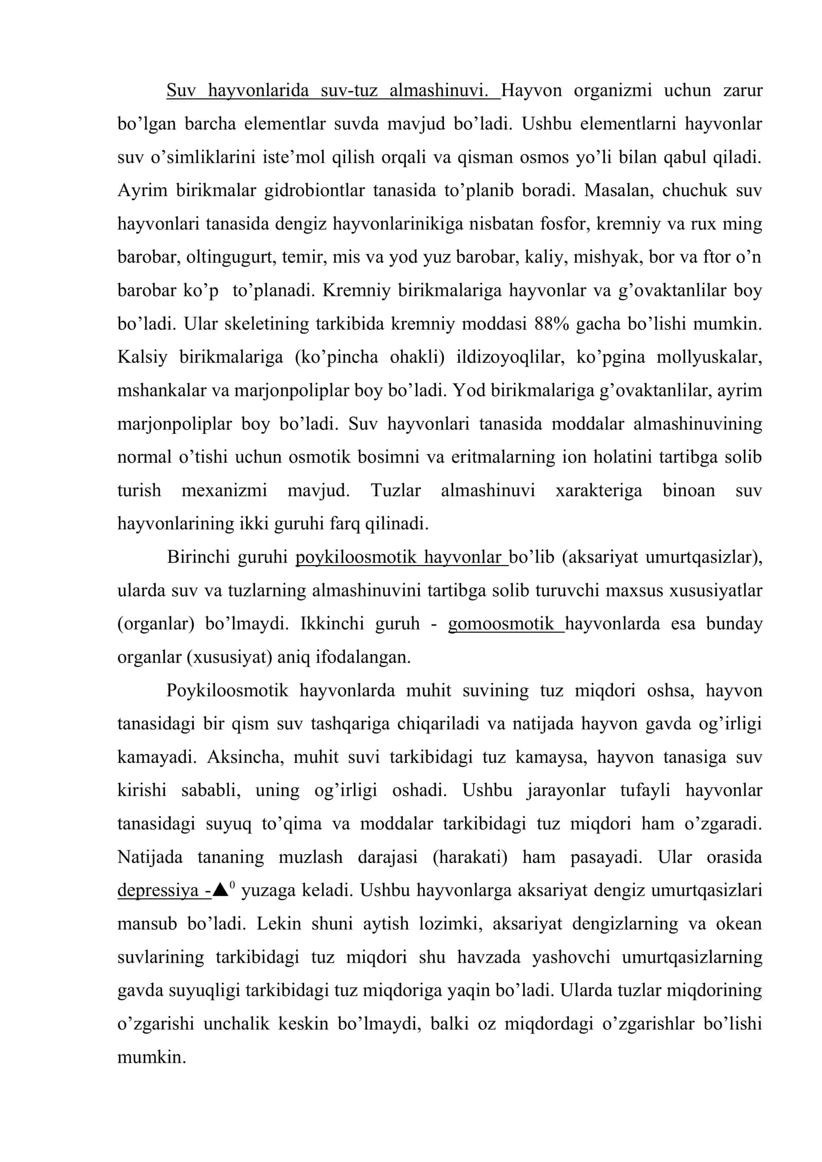 Hayvonlarda suv-tuz almashinuvi va mineral oziqlanish 3