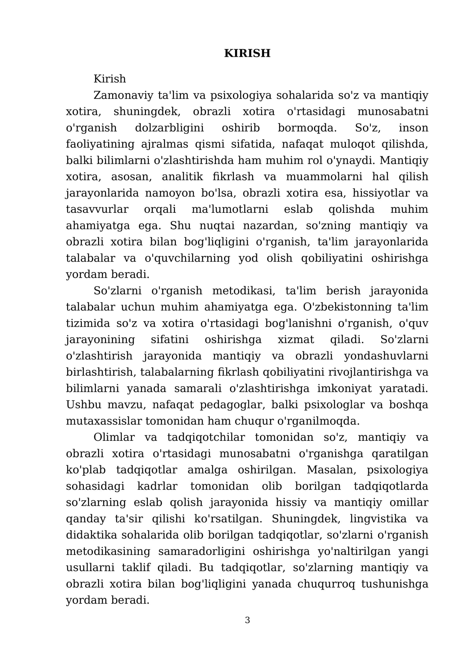 Soʻz - mantiqiy va obrazli xotirani oʻrganish metodikasi 3