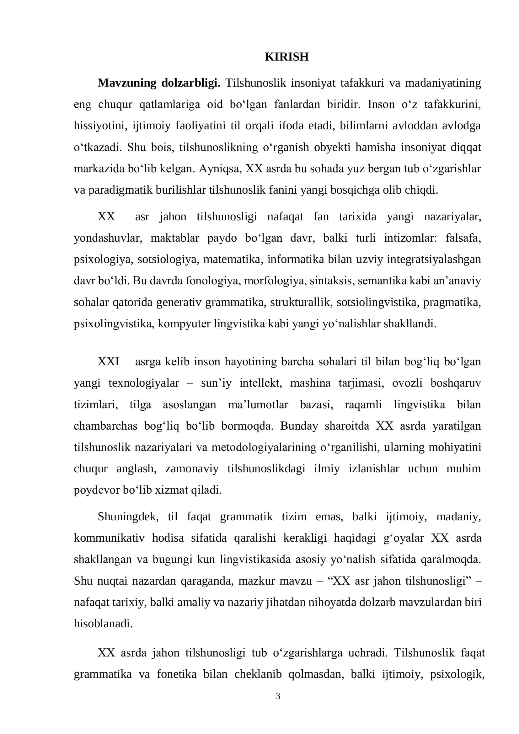 XX ASR JAHON TILSHUNOSLIGI 3