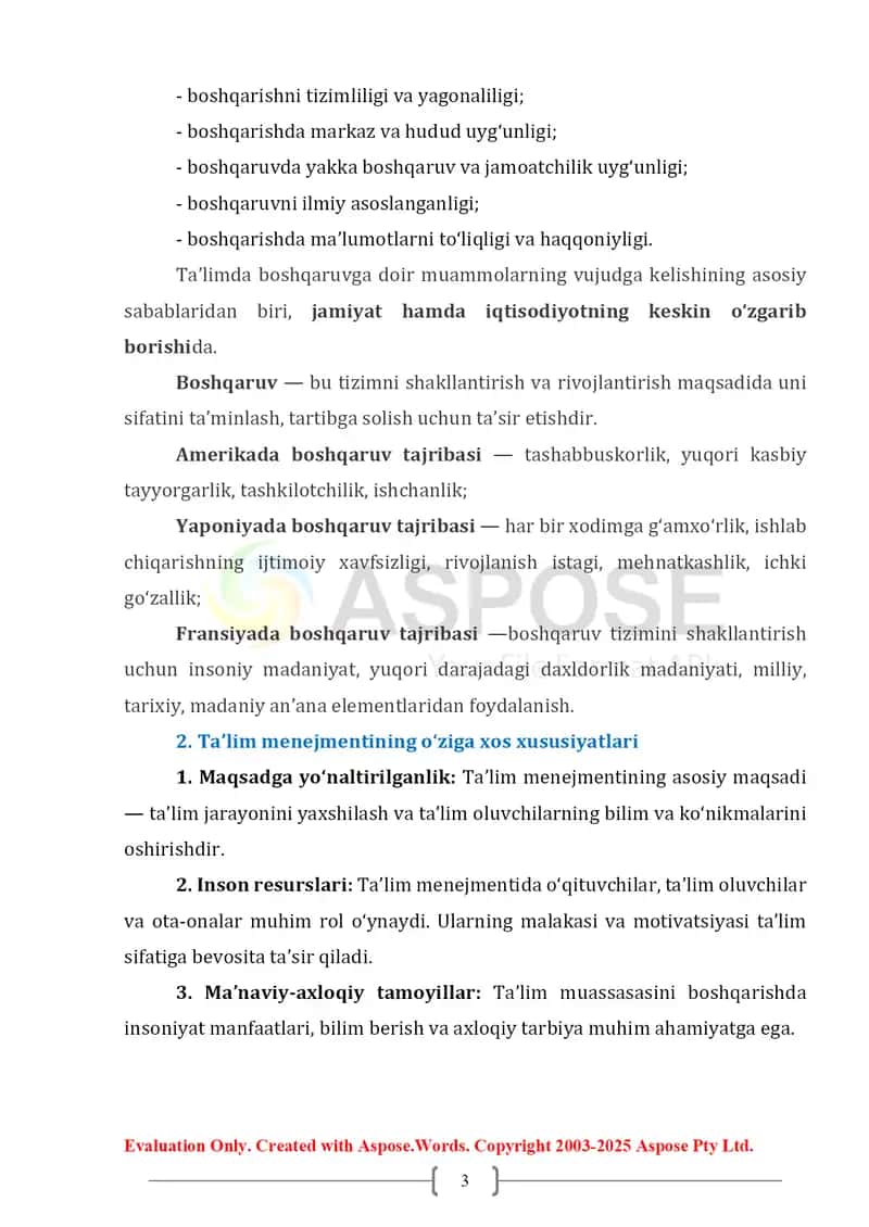 Ta’lim muassasasini boshqarishning ilmiy asoslari 3