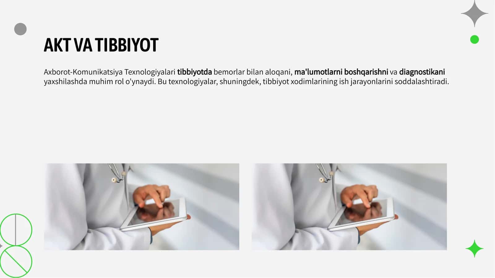 Tibbiyot Masalalarini Yechishda Axborot 3