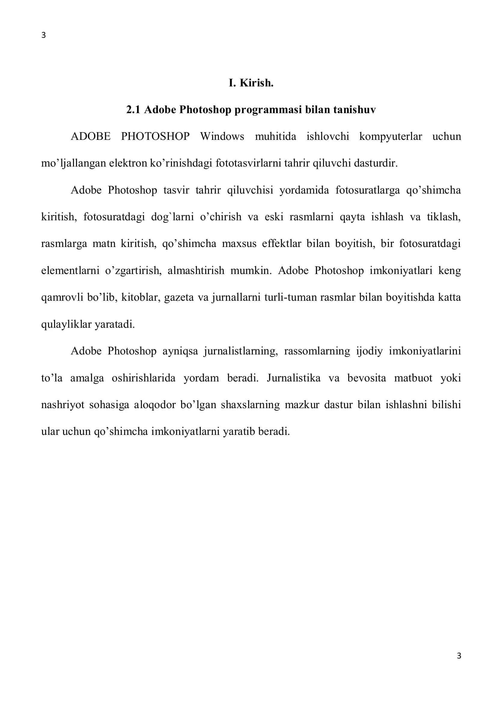 Adobe Photoshop dasturida rasmlarni qayta ishlash tehnologiyalari 3