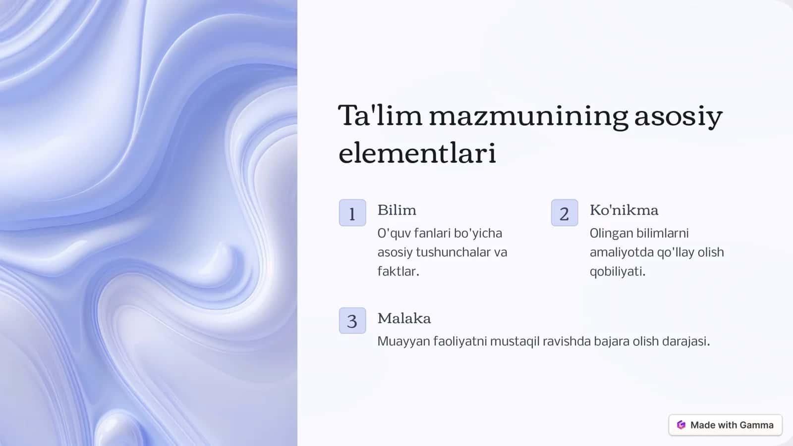 Ta'lim standartining tuzilishi va mazmuni 3