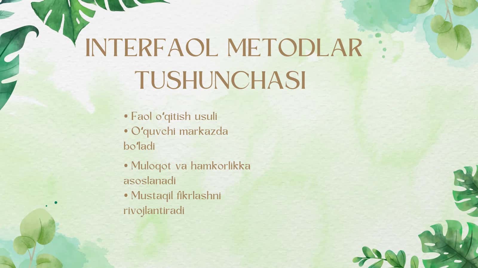 Interfaol metodlar 3