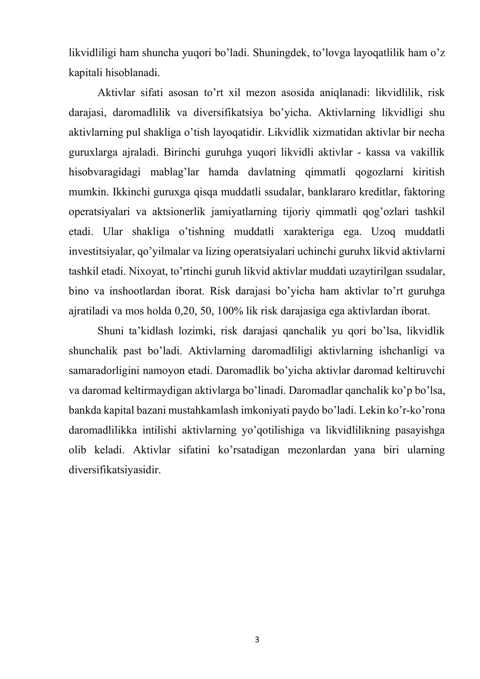 Bank tizimining iqtisodiy taraqqiyotdagi o’rni 3