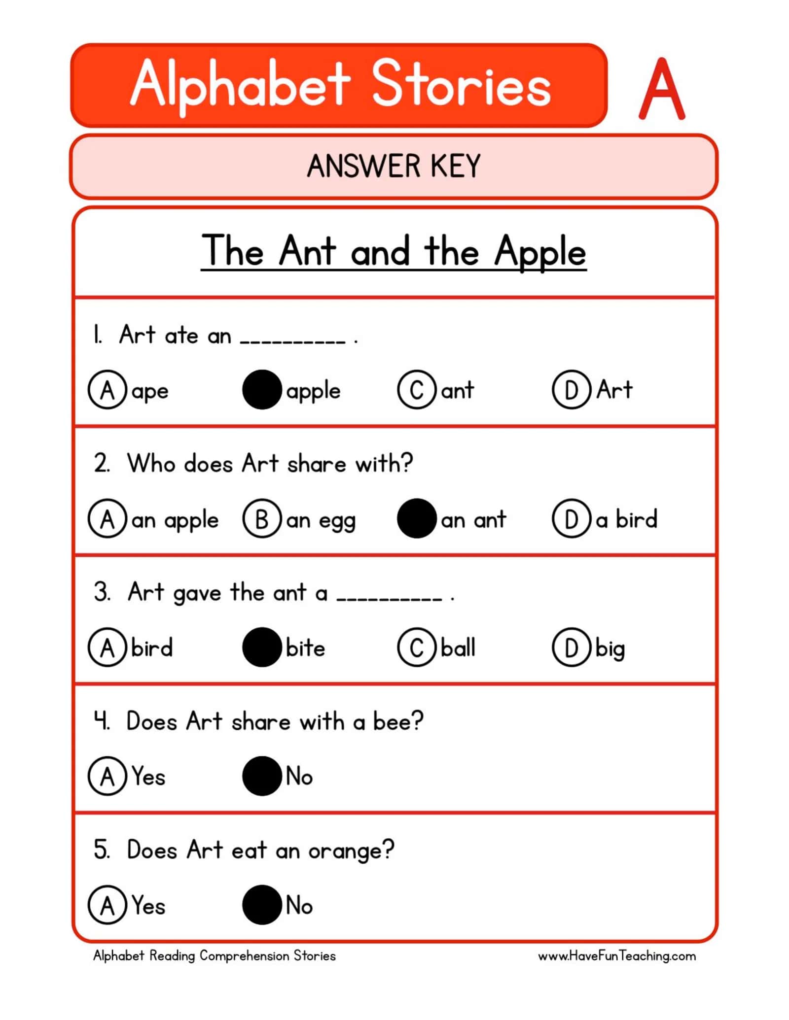 Alphabet stories Alfabet ingliz tilida 3