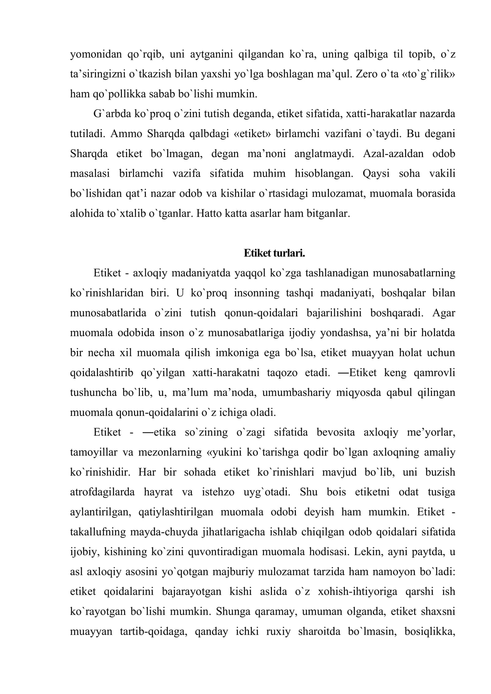 Davlat xizmatchisining etiketi 3