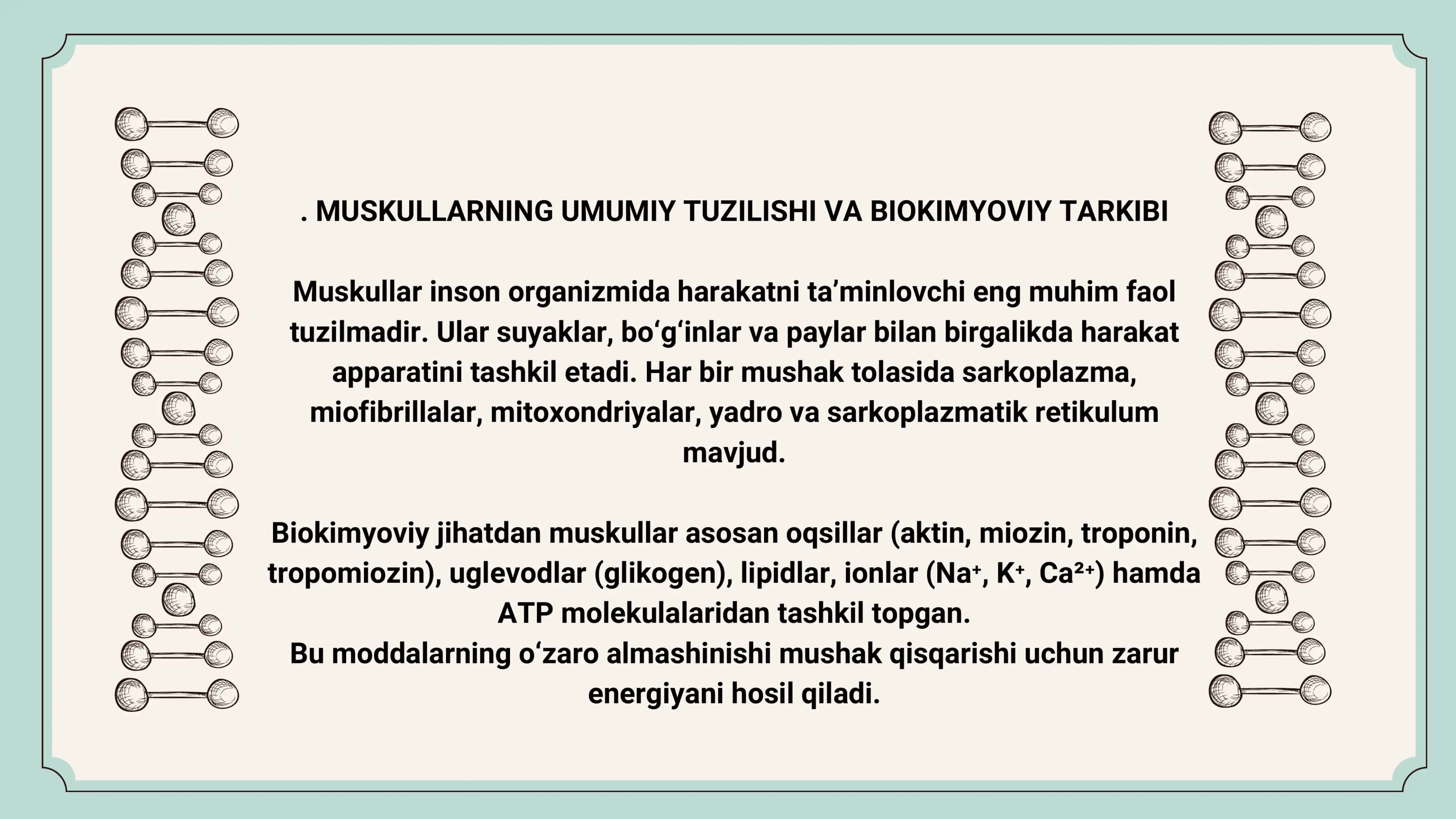 Muskullarning ishi va biomexanikasi 3