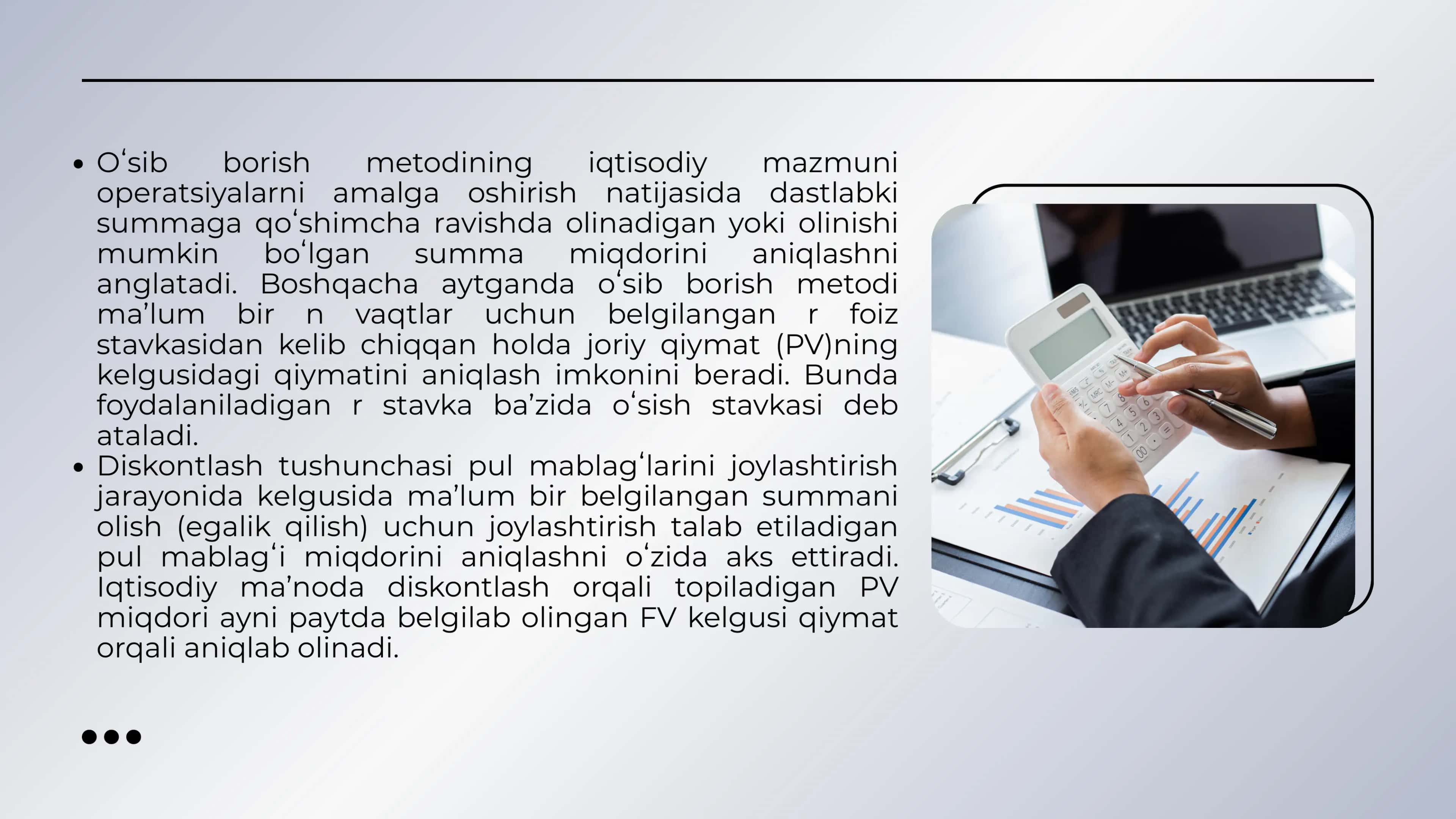 Pulning vaqt qiymati va investitsiyalarning rentabelligi 3