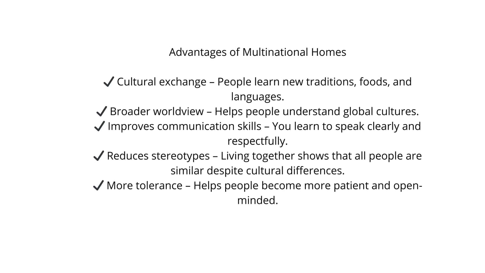 Types of Multinational Homes 3