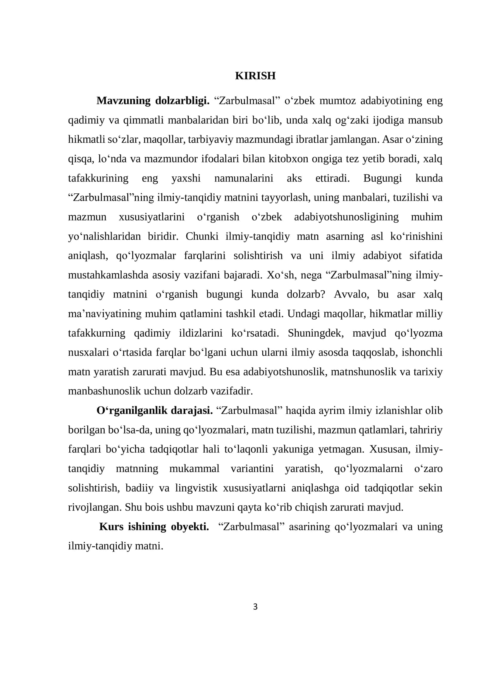 “ZARBULMASAL”NING ILMIY-TANQIDIY MATNI TAVSIFI 3