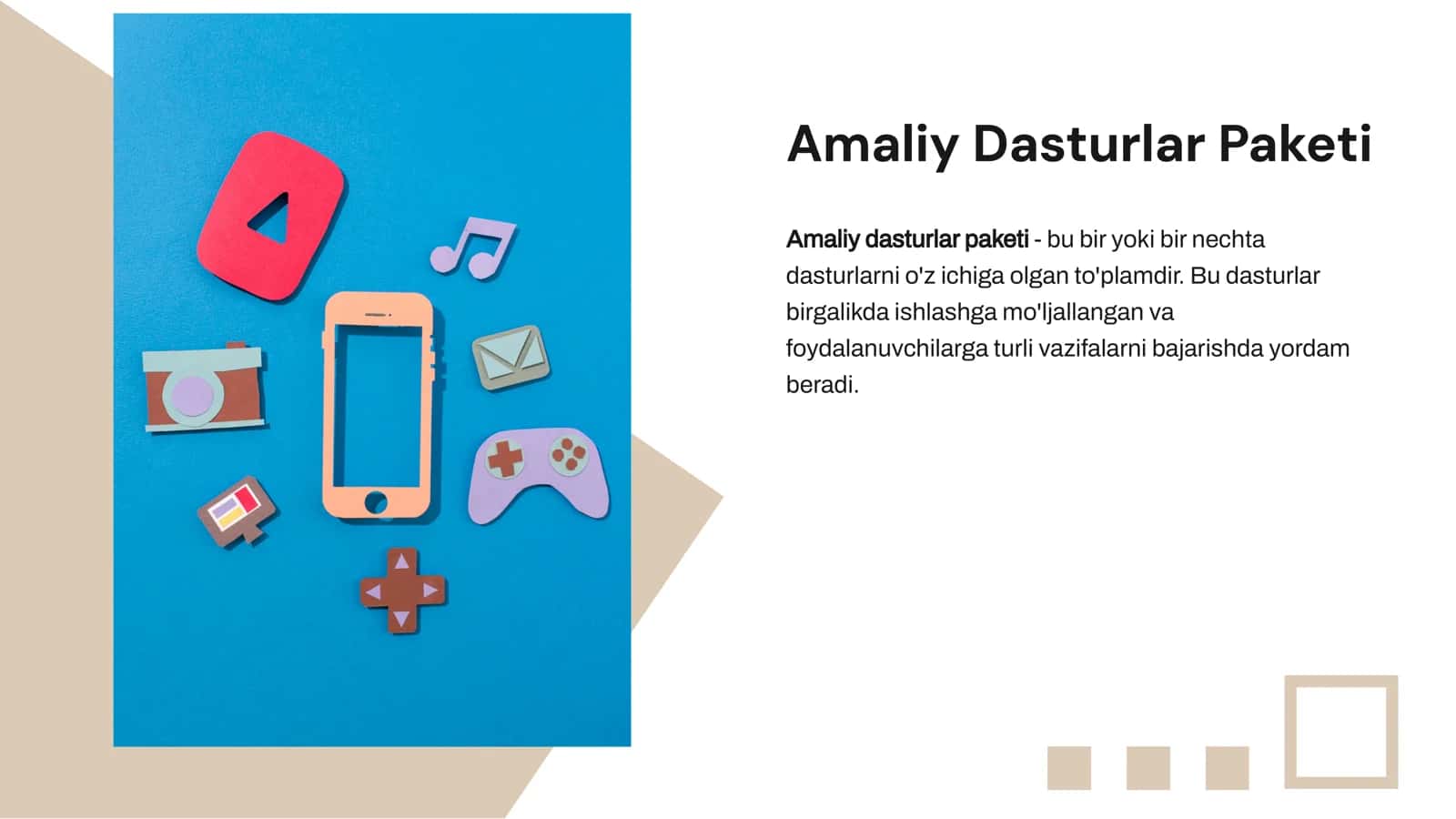 Amaliy Dasturlar Paketi 3