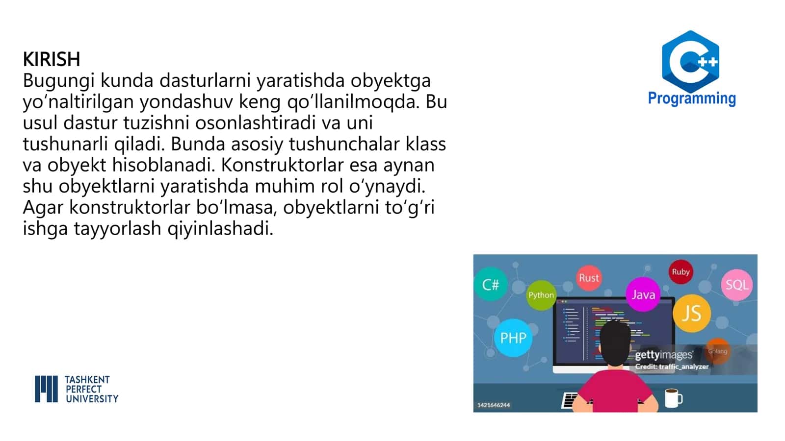 Konstruktorlar va ularni tashkil etish usullari 3