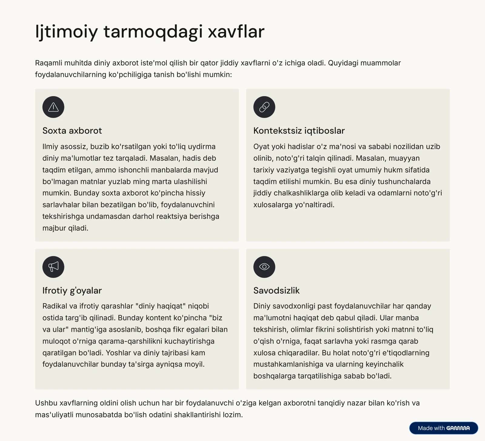 Ijtimoiy tarmoqda diniy axborot isteʼmoli madaniyatini tarbiyalash 3