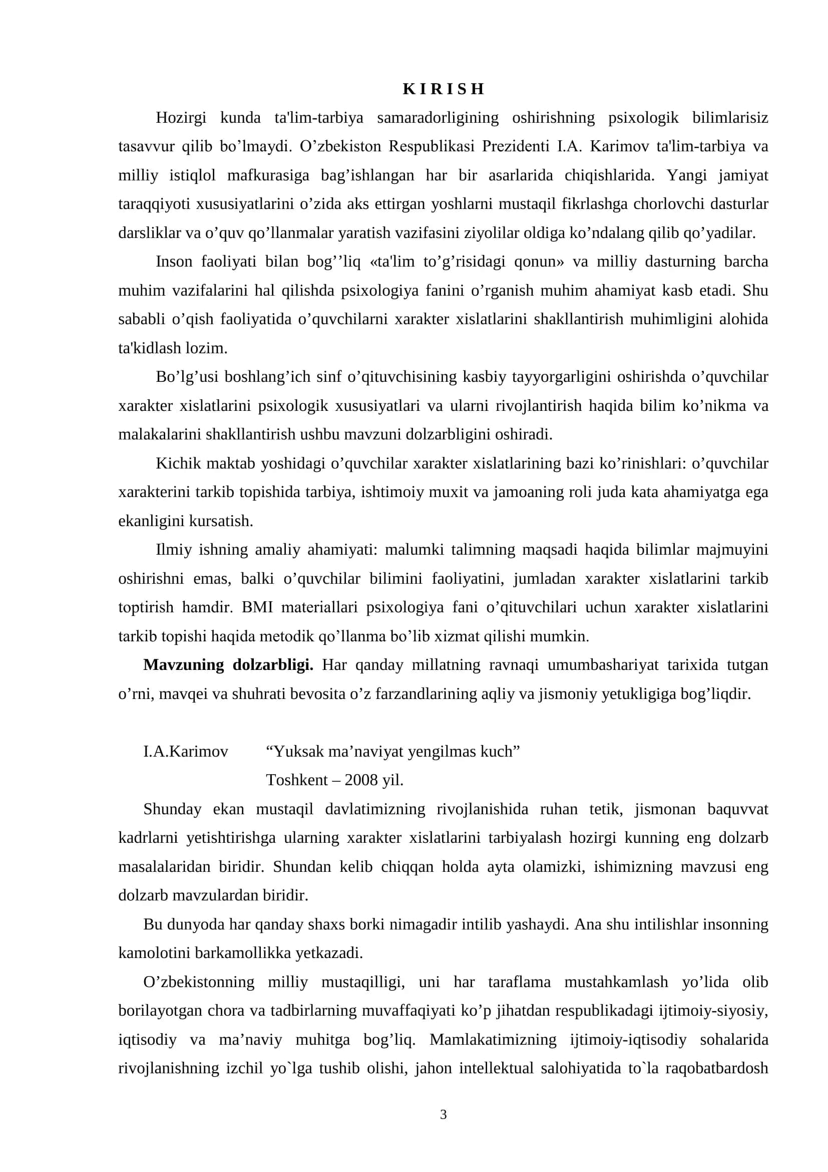 Kichik yoshdagi o’quvchilar xarakteri nеgizlarida tarkib topishning psixologik xususiyatlari 3