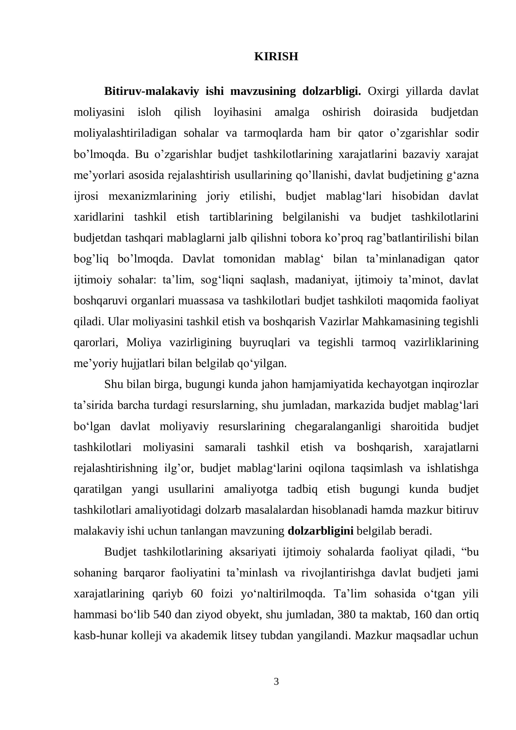 BUDJET TASHKILOTLARI MOLIYASINI SAMARALI TASHKIL ETISH VA BOSHQARISH MASALALARI 3