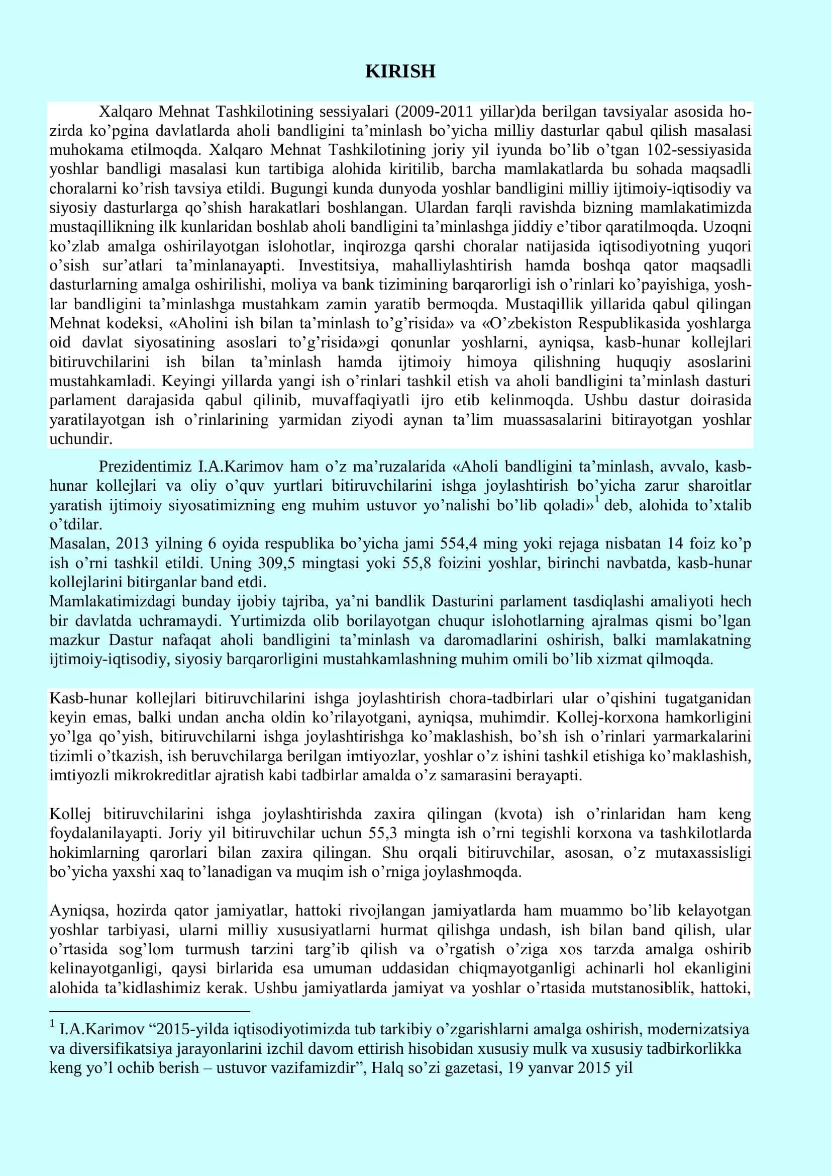 Qishloq mehnat bozorida yoshlar bandligini ta`minlashning ahamiyati 3