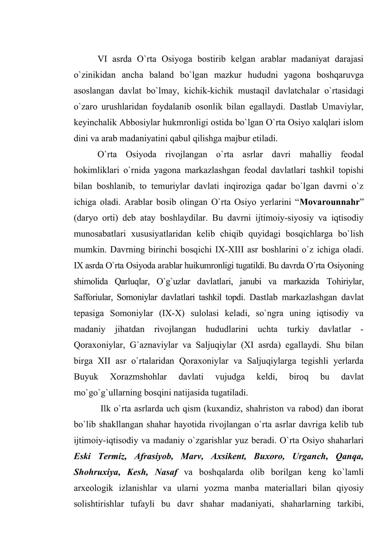 Rivojlangan o`rta asrlar davri arxeologiyasi 3