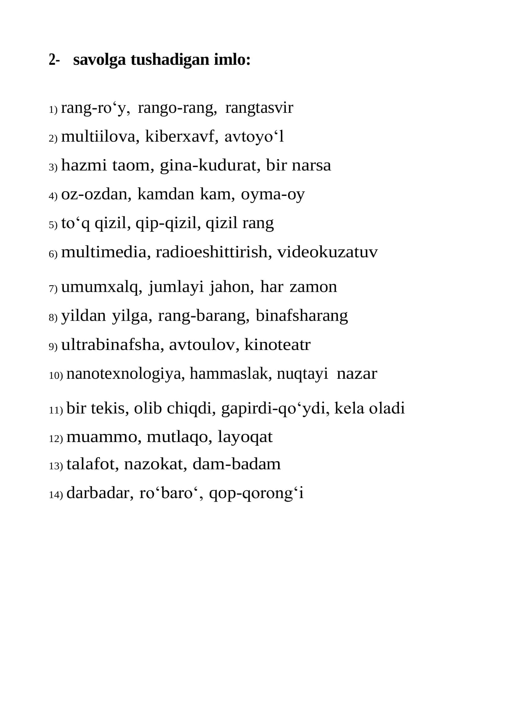 MS- NAMUNAVIY TESTLAR 3