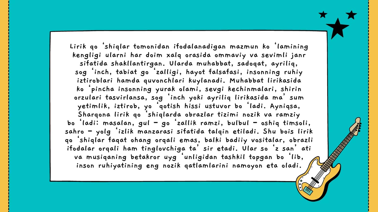 Lirik qoʻshiqlar 3